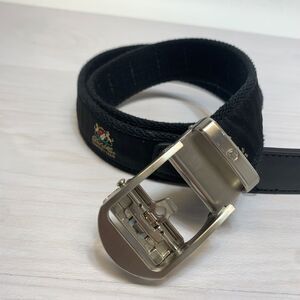 Nexbelt Del Mar Country Club Ratchet Mens Belt Black Golf Adjustable No Holes